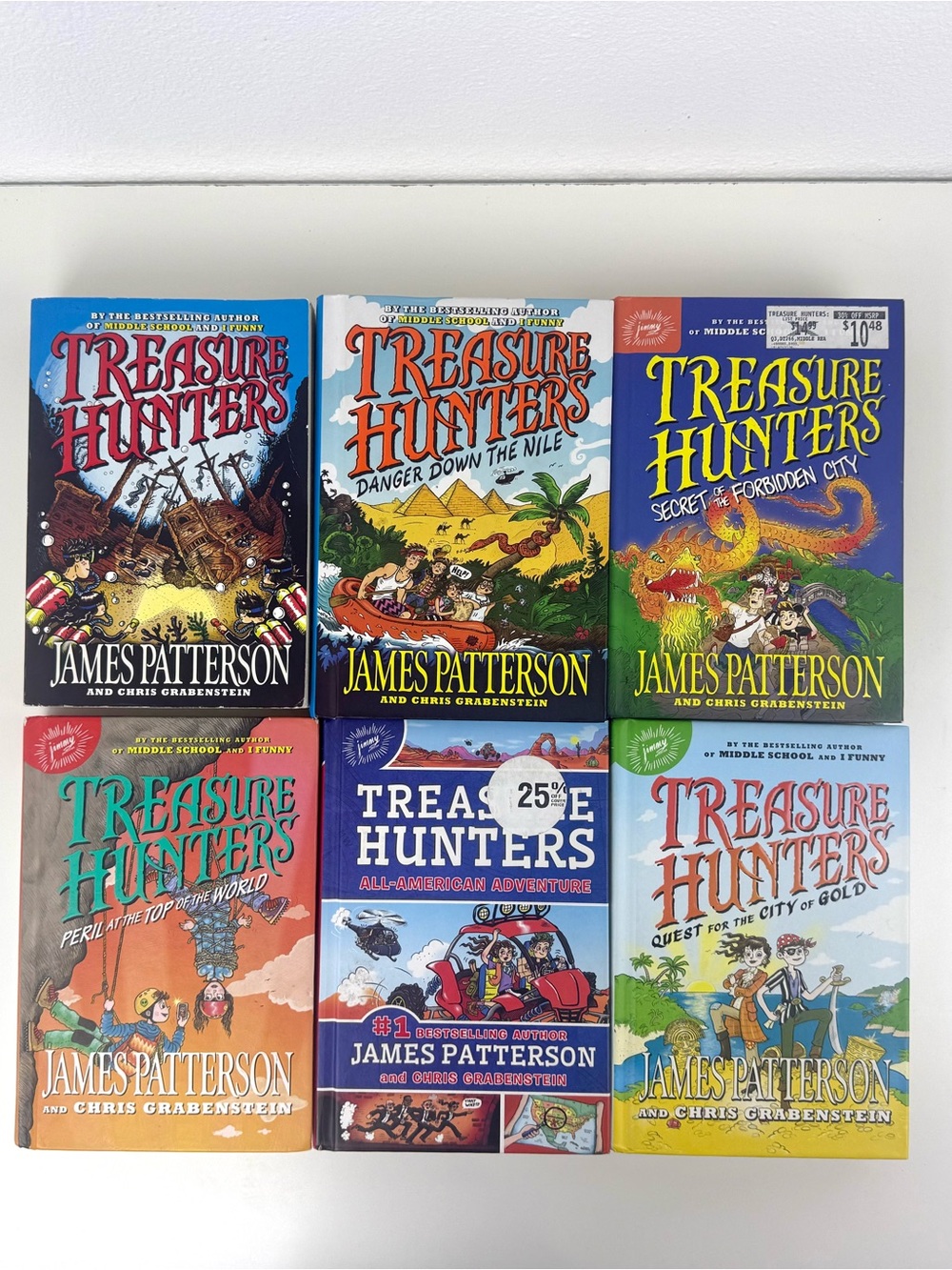 Treasure Hunters by James Patterson set of 6 Chapter Books